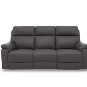 Raven Leather 3 Seater Leather Power Recliner Sofa